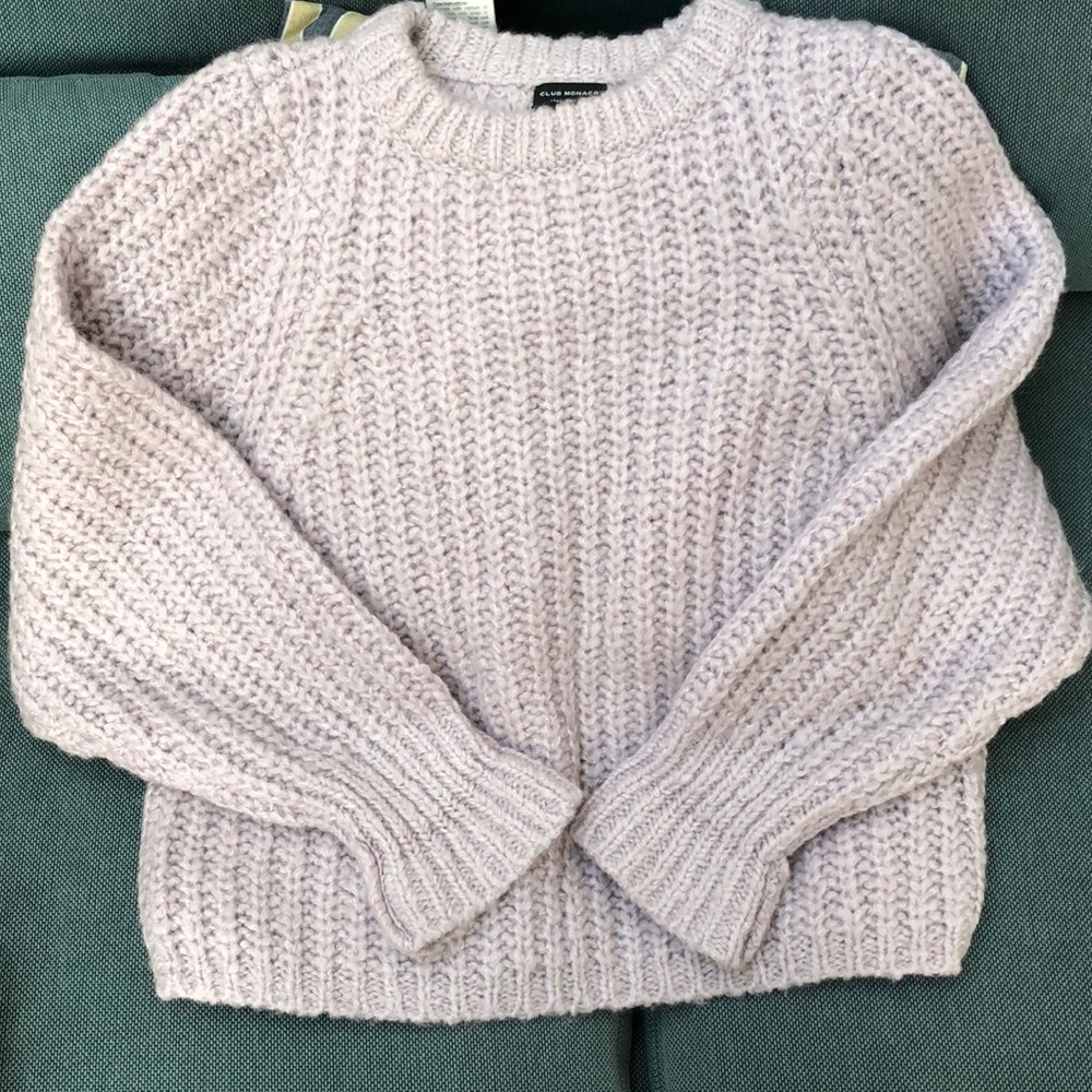 Club Monaco italian yarn lilac sweater
